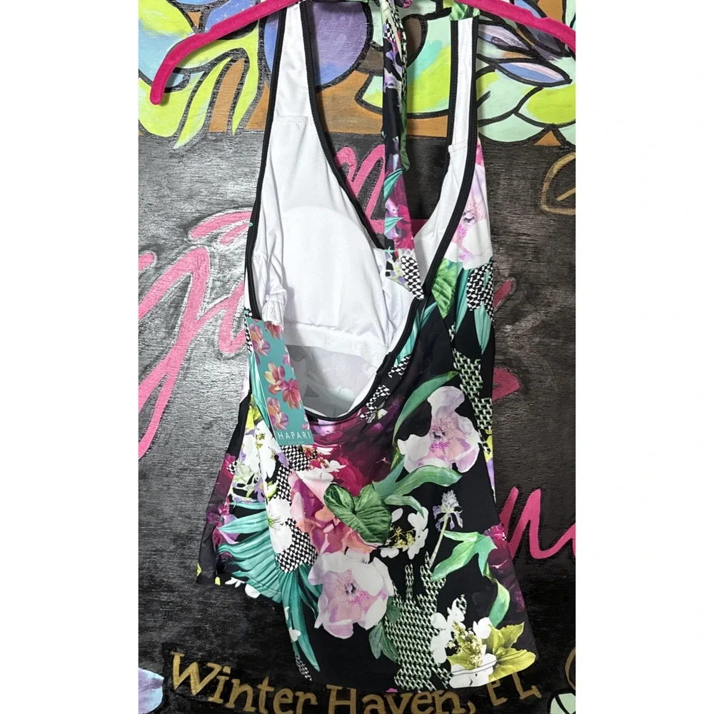Hapari Women's UPF 50+ Melbourne Sport Tankini Top, Multicolor, Large